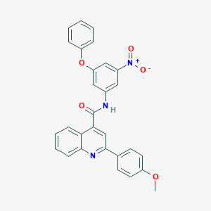 molecular formula C29H21N3O5 B415242 N-{3-nitro-5-phenoxyphenyl}-2-(4-methoxyphenyl)-4-quinolinecarboxamide 