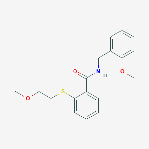 N-(2-methoxybenzyl)-2-[(2-methoxyethyl)thio]benzamide