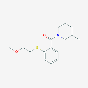 1-{2-[(2-methoxyethyl)thio]benzoyl}-3-methylpiperidine