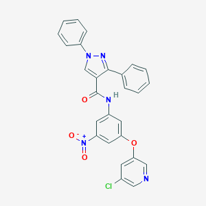 N-{3-[(5-chloro-3-pyridinyl)oxy]-5-nitrophenyl}-1,3-diphenyl-1H-pyrazole-4-carboxamide