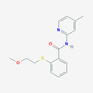 2-[(2-methoxyethyl)thio]-N-(4-methyl-2-pyridinyl)benzamide