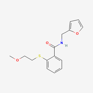 N-[(FURAN-2-YL)METHYL]-2-[(2-METHOXYETHYL)SULFANYL]BENZAMIDE