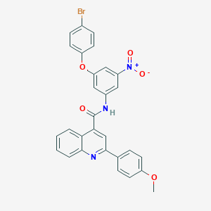 N-{3-(4-bromophenoxy)-5-nitrophenyl}-2-(4-methoxyphenyl)-4-quinolinecarboxamide