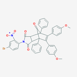 molecular formula C41H29BrN2O7 B415246 4-(4-Bromo-2-nitro-phenyl)-8,9-bis-(4-methoxy-phenyl)-1,7-diphenyl-4-aza-tricycl 