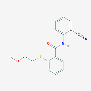 N-(2-cyanophenyl)-2-[(2-methoxyethyl)sulfanyl]benzamide