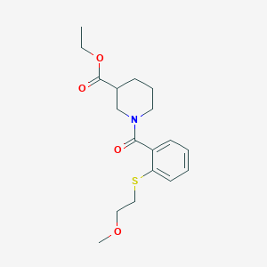 ethyl 1-{2-[(2-methoxyethyl)thio]benzoyl}-3-piperidinecarboxylate