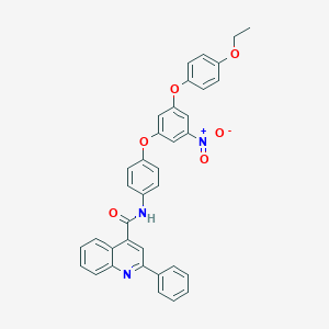 molecular formula C36H27N3O6 B415249 N-(4-{3-(4-ethoxyphenoxy)-5-nitrophenoxy}phenyl)-2-phenyl-4-quinolinecarboxamide 