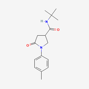 molecular formula C16H22N2O2 B4152502 N-tert-butyl-1-(4-methylphenyl)-5-oxopyrrolidine-3-carboxamide 