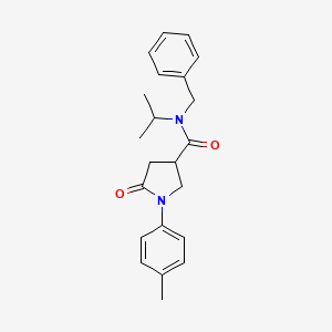 N-benzyl-N-isopropyl-1-(4-methylphenyl)-5-oxo-3-pyrrolidinecarboxamide