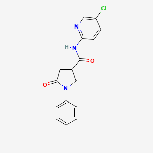 molecular formula C17H16ClN3O2 B4152517 N-(5-chloropyridin-2-yl)-1-(4-methylphenyl)-5-oxopyrrolidine-3-carboxamide 