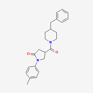 molecular formula C24H28N2O2 B4152524 4-(4-benzylpiperidine-1-carbonyl)-1-(4-methylphenyl)pyrrolidin-2-one 