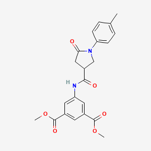 DIMETHYL 5-({[1-(4-METHYLPHENYL)-5-OXOTETRAHYDRO-1H-PYRROL-3-YL]CARBONYL}AMINO)ISOPHTHALATE