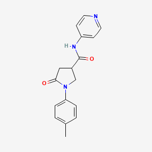 molecular formula C17H17N3O2 B4152567 1-(4-methylphenyl)-5-oxo-N-(pyridin-4-yl)pyrrolidine-3-carboxamide 