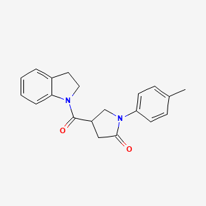 molecular formula C20H20N2O2 B4152579 4-(2,3-DIHYDRO-1H-INDOLE-1-CARBONYL)-1-(4-METHYLPHENYL)PYRROLIDIN-2-ONE 