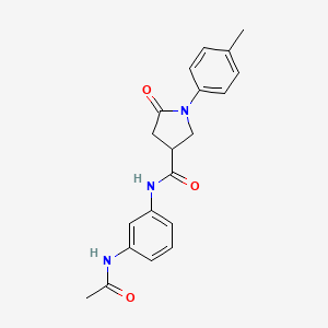 N-[3-(acetylamino)phenyl]-1-(4-methylphenyl)-5-oxo-3-pyrrolidinecarboxamide