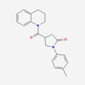 molecular formula C21H22N2O2 B4152598 4-(3,4-dihydroquinolin-1(2H)-ylcarbonyl)-1-(4-methylphenyl)pyrrolidin-2-one 