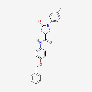 N-[4-(benzyloxy)phenyl]-1-(4-methylphenyl)-5-oxopyrrolidine-3-carboxamide