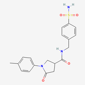 1-(4-methylphenyl)-5-oxo-N-[(4-sulfamoylphenyl)methyl]pyrrolidine-3-carboxamide