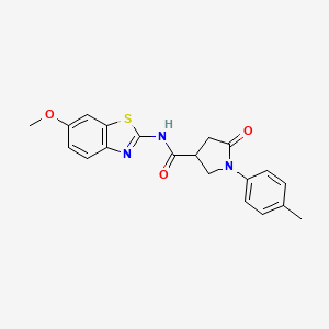 N-(6-methoxy-1,3-benzothiazol-2-yl)-1-(4-methylphenyl)-5-oxopyrrolidine-3-carboxamide