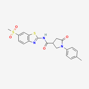 N-(6-METHANESULFONYL-1,3-BENZOTHIAZOL-2-YL)-1-(4-METHYLPHENYL)-5-OXOPYRROLIDINE-3-CARBOXAMIDE