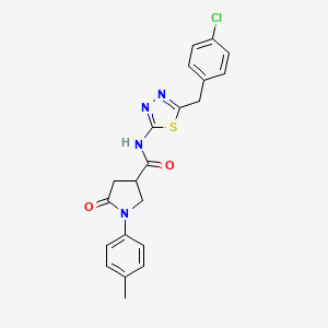 N-{5-[(4-CHLOROPHENYL)METHYL]-1,3,4-THIADIAZOL-2-YL}-1-(4-METHYLPHENYL)-5-OXOPYRROLIDINE-3-CARBOXAMIDE