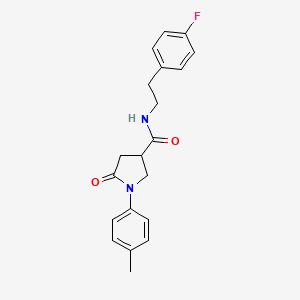 N-[2-(4-fluorophenyl)ethyl]-1-(4-methylphenyl)-5-oxopyrrolidine-3-carboxamide