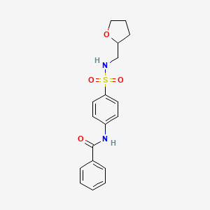 N-{4-[(tetrahydrofuran-2-ylmethyl)sulfamoyl]phenyl}benzamide