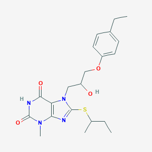 8-Butan-2-ylsulfanyl-7-[3-(4-ethylphenoxy)-2-hydroxypropyl]-3-methylpurine-2,6-dione