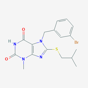 molecular formula C17H19BrN4O2S B415278 7-(3-bromobenzyl)-8-(isobutylsulfanyl)-3-methyl-3,7-dihydro-1H-purine-2,6-dione 