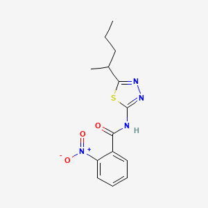 N-[5-(1-methylbutyl)-1,3,4-thiadiazol-2-yl]-2-nitrobenzamide