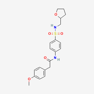 molecular formula C20H24N2O5S B4152801 2-(4-methoxyphenyl)-N-{4-[(tetrahydrofuran-2-ylmethyl)sulfamoyl]phenyl}acetamide 