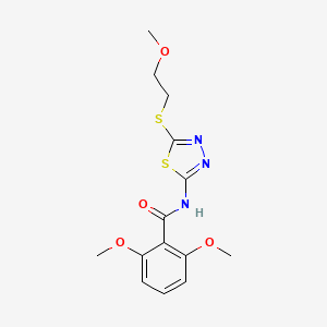 2,6-dimethoxy-N-{5-[(2-methoxyethyl)sulfanyl]-1,3,4-thiadiazol-2-yl}benzamide