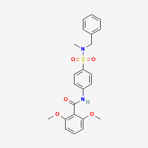 molecular formula C23H24N2O5S B4152814 N-{4-[benzyl(methyl)sulfamoyl]phenyl}-2,6-dimethoxybenzamide 