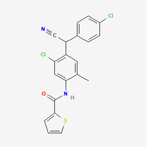 N-{5-chloro-4-[(4-chlorophenyl)(cyano)methyl]-2-methylphenyl}thiophene-2-carboxamide