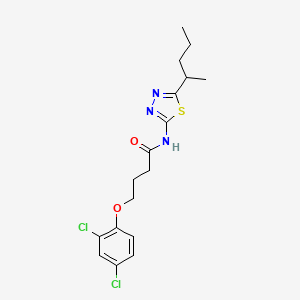 4-(2,4-dichlorophenoxy)-N-[5-(pentan-2-yl)-1,3,4-thiadiazol-2-yl]butanamide