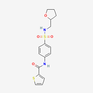 N-{4-[(tetrahydrofuran-2-ylmethyl)sulfamoyl]phenyl}thiophene-2-carboxamide