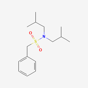 molecular formula C15H25NO2S B4152867 N,N-bis(2-methylpropyl)-1-phenylmethanesulfonamide 