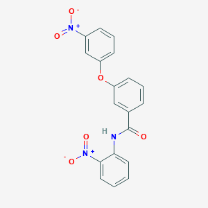 molecular formula C19H13N3O6 B415288 3-{3-nitrophenoxy}-N-{2-nitrophenyl}benzamide 