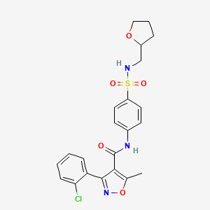 3-(2-CHLOROPHENYL)-5-METHYL-N-(4-{[(OXOLAN-2-YL)METHYL]SULFAMOYL}PHENYL)-1,2-OXAZOLE-4-CARBOXAMIDE