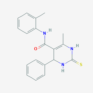 molecular formula C19H19N3OS B415291 6-methyl-4-phenyl-2-thioxo-N-(o-tolyl)-1,2,3,4-tetrahydropyrimidine-5-carboxamide CAS No. 313970-17-1