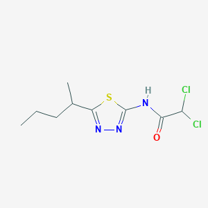 2,2-dichloro-N-[5-(pentan-2-yl)-1,3,4-thiadiazol-2-yl]acetamide