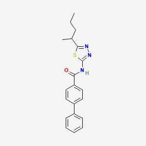 N-[5-(PENTAN-2-YL)-1,3,4-THIADIAZOL-2-YL]-[1,1'-BIPHENYL]-4-CARBOXAMIDE