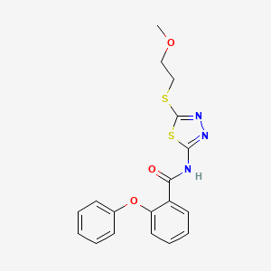 N-{5-[(2-methoxyethyl)sulfanyl]-1,3,4-thiadiazol-2-yl}-2-phenoxybenzamide