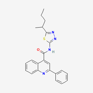 N-[5-(pentan-2-yl)-1,3,4-thiadiazol-2-yl]-2-phenylquinoline-4-carboxamide