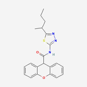 molecular formula C21H21N3O2S B4153062 N-[5-(pentan-2-yl)-1,3,4-thiadiazol-2-yl]-9H-xanthene-9-carboxamide 