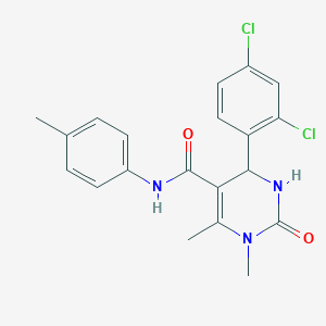 molecular formula C20H19Cl2N3O2 B415307 4-(2,4-dichlorophenyl)-1,6-dimethyl-N-(4-methylphenyl)-2-oxo-1,2,3,4-tetrahydro-5-pyrimidinecarboxamide 