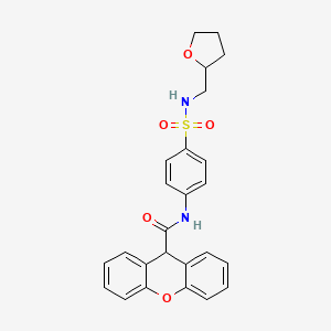 molecular formula C25H24N2O5S B4153071 N-(4-{[(OXOLAN-2-YL)METHYL]SULFAMOYL}PHENYL)-9H-XANTHENE-9-CARBOXAMIDE 