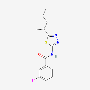 3-iodo-N-[5-(pentan-2-yl)-1,3,4-thiadiazol-2-yl]benzamide