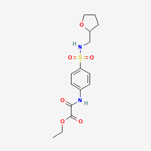 molecular formula C15H20N2O6S B4153100 Ethyl oxo({4-[(tetrahydrofuran-2-ylmethyl)sulfamoyl]phenyl}amino)acetate 