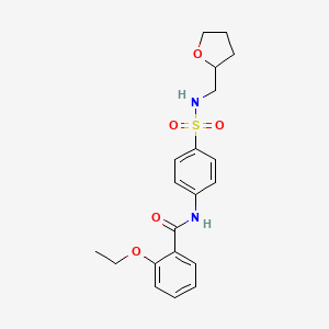 molecular formula C20H24N2O5S B4153107 2-ethoxy-N-{4-[(tetrahydrofuran-2-ylmethyl)sulfamoyl]phenyl}benzamide 